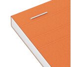 Bloc de bureau orange Oxford 7,5 x 10,5 cm agrafé 5 x 5 mm - 80 feuilles