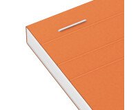 Bloc de bureau orange Oxford 7,5 x 10,5 cm agrafé 5 x 5 mm - 80 feuilles