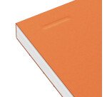 Bloc de bureau Oxford 10,5 x 14,8 cm agrafé orange - 5 x 5 mm - 80 feuilles
