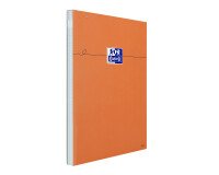 Bloc de bureau Oxford 21 x 31,5 cm agrafé orange - 5 x 5 mm - 80 feuilles