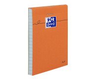 Bloc de bureau orange Oxford 7,5 x 10,5 cm agrafé 5 x 5 mm - 80 feuilles