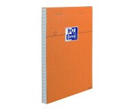 Bloc de bureau Oxford 10,5 x 14,8 cm agrafé orange - 5 x 5 mm - 80 feuilles