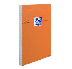 Bloc de bureau Oxford 10,5 x 14,8 cm agrafé orange - 5 x 5 mm - 80 feuilles
