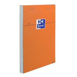 Bloc de bureau Oxford 10,5 x 14,8 cm agrafé orange - 5 x 5 mm - 80 feuilles