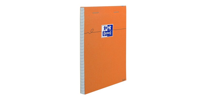 Bloc de bureau Oxford 10,5 x 14,8 cm agrafé orange - 5 x 5 mm - 80 feuilles