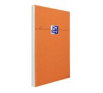 Bloc de bureau Oxford 24 x 31,5 cm agrafé orange - uni - 80 feuilles