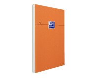 Bloc de bureau Oxford 24 x 31,5 cm agrafé orange - uni - 80 feuilles