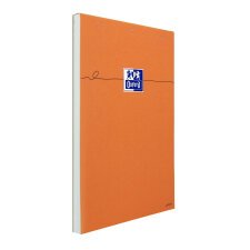 Bloc de bureau Oxford 24 x 31,5 cm agrafé orange - uni - 80 feuilles