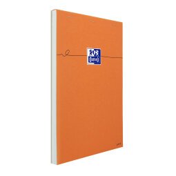 Bloc de bureau Oxford 24 x 31,5 cm agrafé orange - uni - 80 feuilles