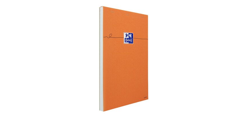 Bloc de bureau Oxford 24 x 31,5 cm agrafé orange - uni - 80 feuilles