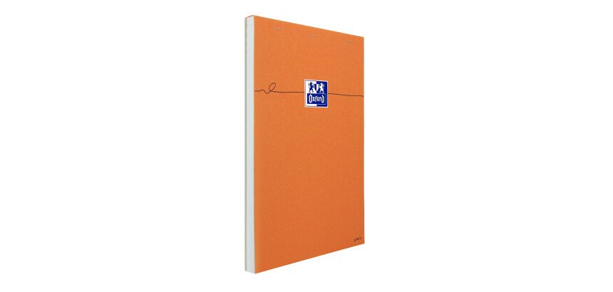 Bloc de bureau Oxford 24 x 31,5 cm agrafé orange - uni - 80 feuilles