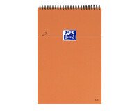 Bloc de bureau orange Oxford A4+ spirale - 5 x 5 - 80 feuilles