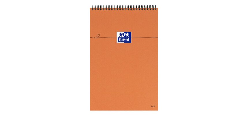Bloc de bureau orange Oxford A4+ spirale - 5 x 5 - 80 feuilles