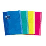 Répertoire Oxford color life 17x22cm petits carreaux 5mm 120 pages agrafées couverture carte coloris assortis