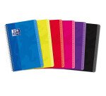 Répertoire Oxford Color Life 11x17cm petits carreaux 5mm 100 pages reliure spirale couverture carte coloris assortis