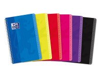 Répertoire Oxford color life 11x17cm petits carreaux 5mm 100 pages reliure spirale couverture carte coloris assortis