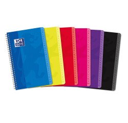 Répertoire Oxford color life 11x17cm petits carreaux 5mm 100 pages reliure spirale couverture carte coloris assortis