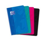 Carnet Oxford Color Life 9x14cm petits carreaux 5mm 192 pages brochées couverture carte coloris assortis