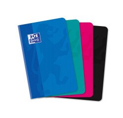 Carnet Oxford Color Life 9x14cm petits carreaux 5mm 192 pages brochées couverture carte coloris assortis