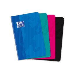 Carnet Oxford color life 9x14cm petits carreaux 5mm 192 pages brochées couverture carte coloris assortis