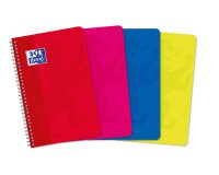 Carnet Oxford color life 11x17cm grands carreaux seyès 100 pages reliure spirale couverture carte coloris assortis