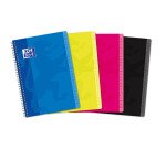 Répertoire Oxford Color Life A4 petits carreaux 5mm 180 pages reliure spirale couverture carte coloris assortis