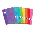 Cahier Oxford Color Life 17x22cm grands carreaux Seyès 60 pages agrafées couverture carte coloris assortis