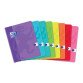 Cahier Oxford color life 17x22cm grands carreaux seyès 60 pages agrafées couverture carte coloris assortis