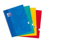 Cahier Oxford color life 24x32cm petits carreaux 5mm 192 pages brochées couverture carte coloris assortis