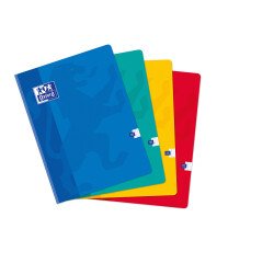 Cahier Oxford Color Life 24x32cm petits carreaux 5mm 192 pages brochées couverture carte coloris assortis