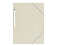 Chemise 3 rabats Oxford top file + a4 avec élastique couverture carte beige