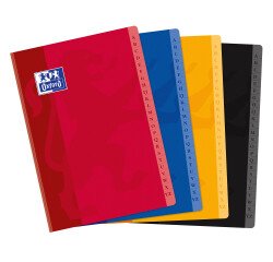 Répertoire Oxford color life a4 petits carreaux 5mm 192 pages brochées couverture carte coloris assortis