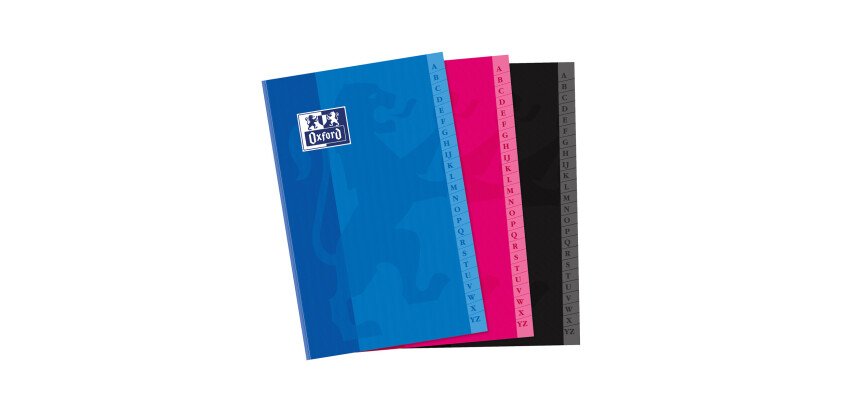 Répertoire Oxford Color Life 11x17cm petits carreaux 5mm 192 pages brochées couverture carte coloris assortis