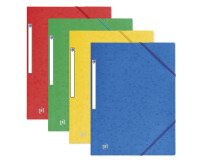 Chemise 3 rabats Oxford top file + 24x32cm avec élastique couverture carte coloris assortis