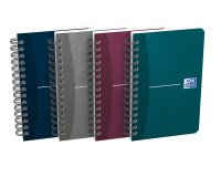 Carnet Oxford office essentials 9x14cm petits carreaux 5mm 180 pages reliure spirale couverture carte coloris assortis