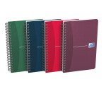 Carnet Oxford office essentials 11x17cm petits carreaux 5mm 180 pages reliure spirale couverture carte coloris assortis