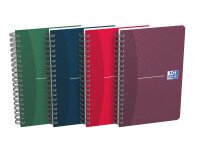 Carnet Oxford office essentials 11x17cm petits carreaux 5mm 180 pages reliure spirale couverture carte coloris assortis