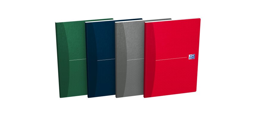 Cahier Oxford office essentials a4 grands carreaux seyès 192 pages reliure brochure couverture carte coloris assortis