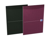 Bloc-notes Oxford office essentials a4 ligné 7mm margé 160 pages endossé couverture carte coloris assortis
