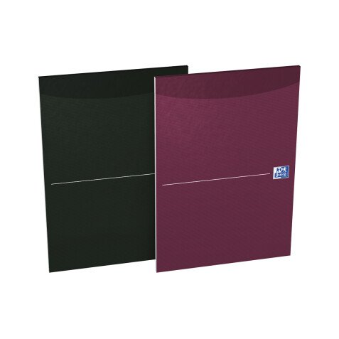 Bloc-notes Oxford office essentials a4 ligné 7mm margé 160 pages endossé couverture carte coloris assortis