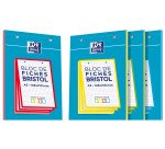 Fiche bristol 148 x 210 mm quadrillée 5 x 5 blanche perforée Oxford 2.0 - Bloc de 30