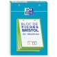 Bloc de fiches bristol Oxford 2.0 a5 petits carreaux 5mm 30 fiches collées bords verts