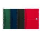 Répertoire Oxford office essentials a4 ligné 7mm 180 pages reliure spirale couverture carte coloris assortis