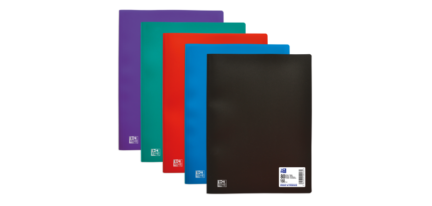 Protège-documents Oxford initial a4 80pochettes polypro assorti