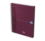 Cahier Oxford Europeanbook office Essentials A4+ grands carreaux Seyès 240 pages reliure spirale couverture carte coloris assortis
