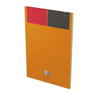 OXFORD Bloc-Notes Orange A4+ Petits Carreaux 5mm 80 Feuilles Agrafées  Couverture Carte Enduite Orange