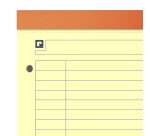 Schreibblock Oxford 21 x 31,5 cm geheftet orange - liniert - 80 Blätter in gelb