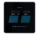 Pendule Unilux led flo noir prise européenne