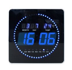 Pendule Unilux led flo noir prise européenne