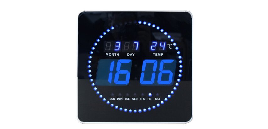 Pendule Unilux Led flo noir prise européenne